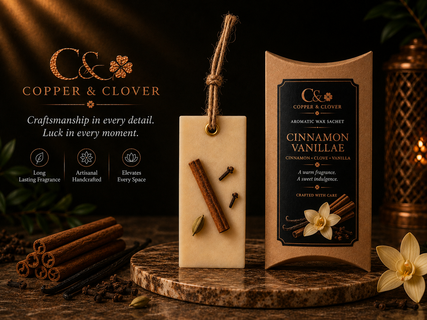 Cinnamon Vanilae Aromatic Wax Sachet