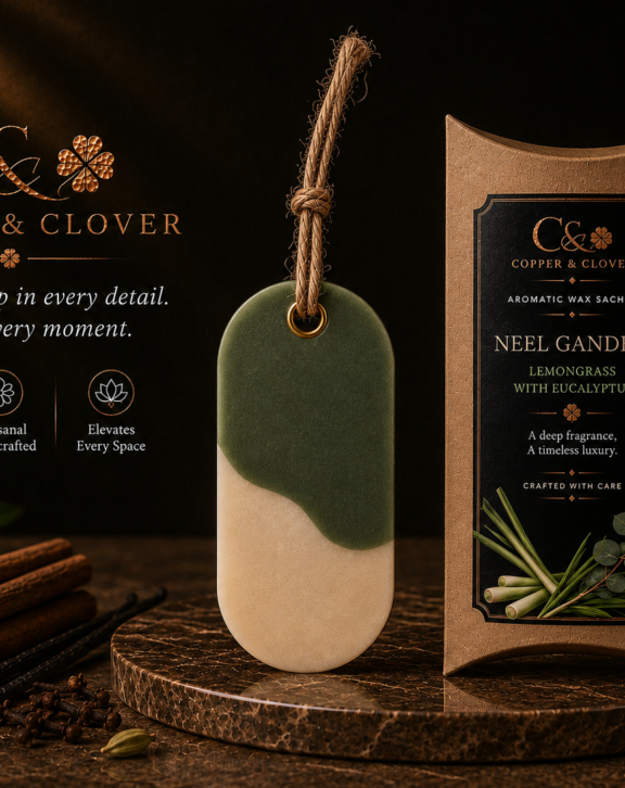 Essence A fresh, green aromatic blend of Lemongrass and Eucalyptus, offering a crisp, clean and invigorating fragrance. Where to Use Wardrobes • Cupboards • Drawers • Bedrooms • Cars • Bathrooms • Linen Storage • Personal Spaces Why You’ll Love It Naturally Made | Long-Lasting Fragrance | Handcrafted with Care