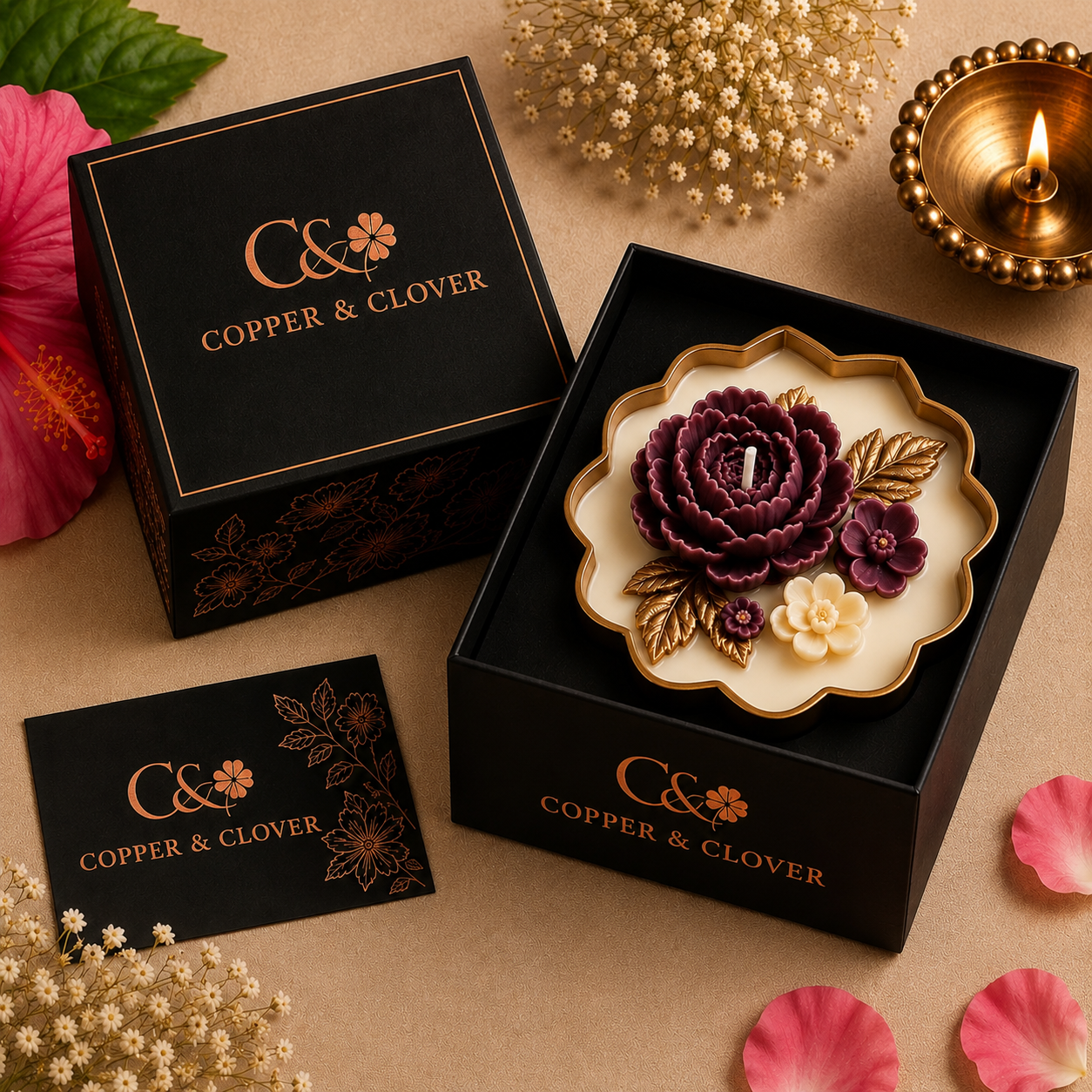 Festival urli Candle-peony